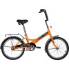 Велосипед 20' складной NOVATRACK TG 20 оранжевый, тормоз нож, двойной обод, багажник 20FTG201.OR20